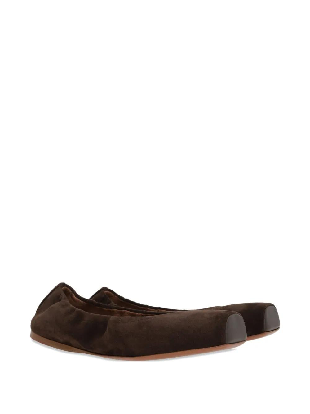ALAIA Square Toe Elastic Ballet Flats