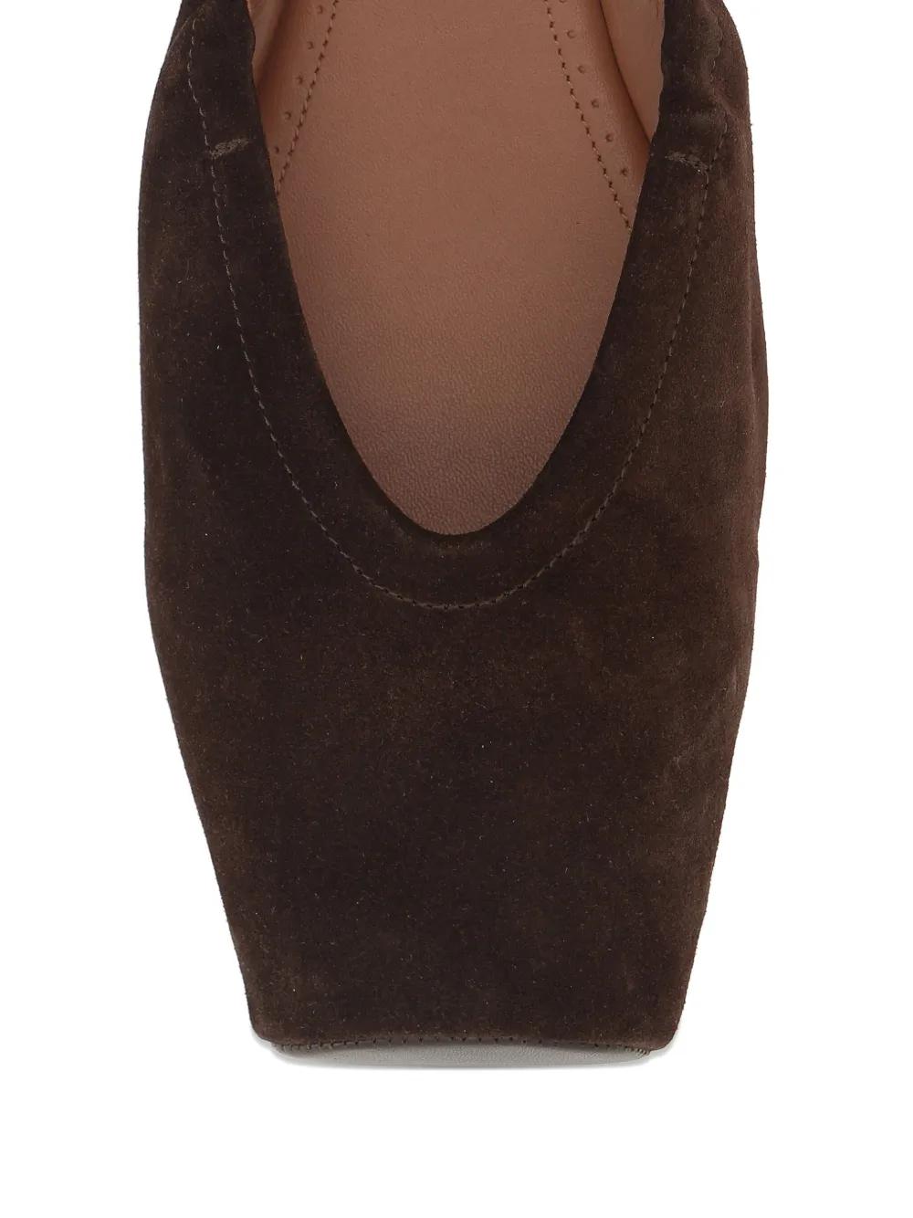 ALAIA Square-Toe Elasticated Ballet Flats for Women