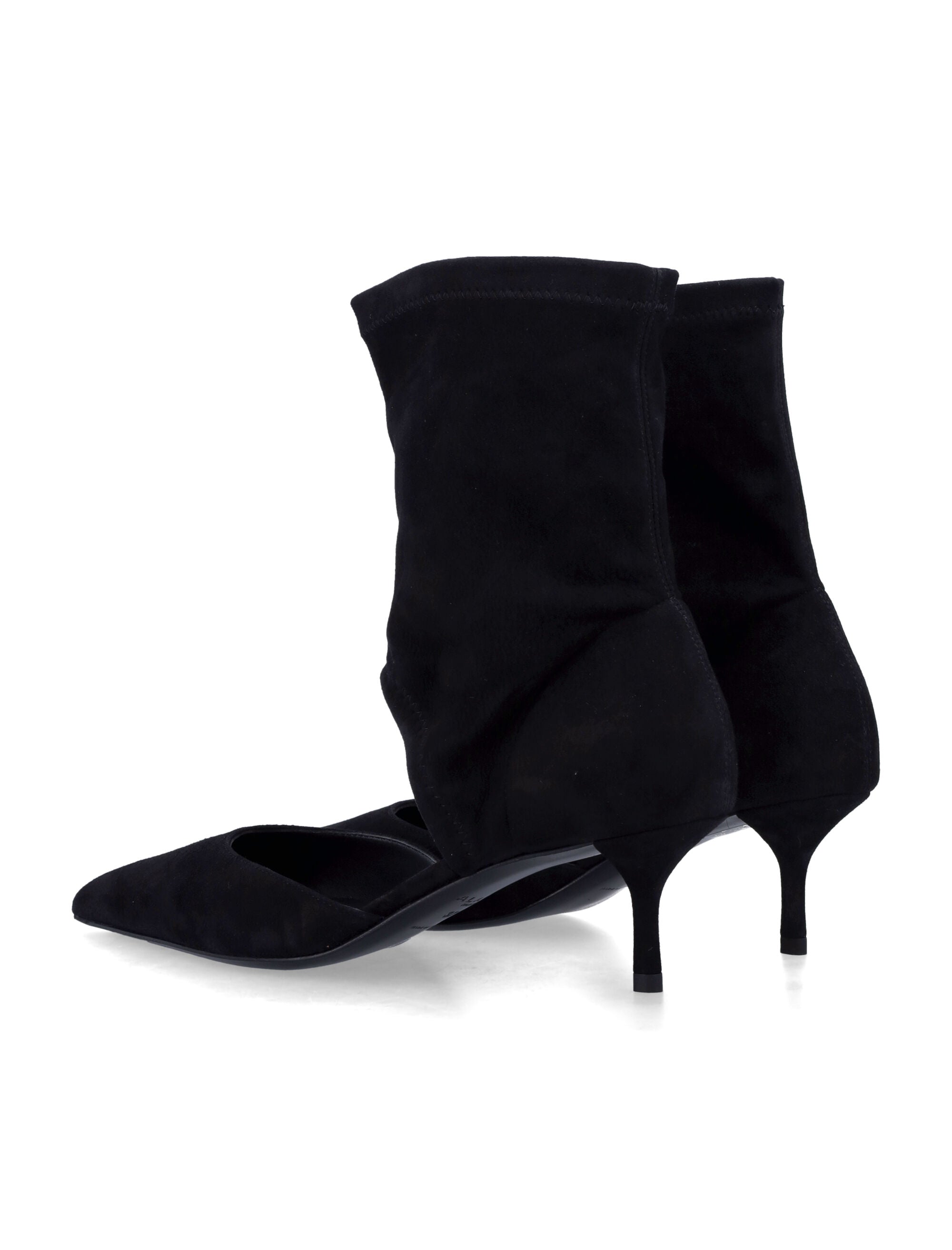 ALAIA Stylish Low Ankle Boots with Graphic Cut-Outs