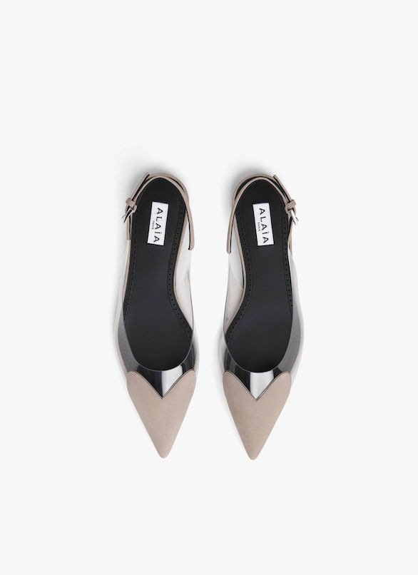 ALAIA Sleek Flat Slingback Ballerina Shoes