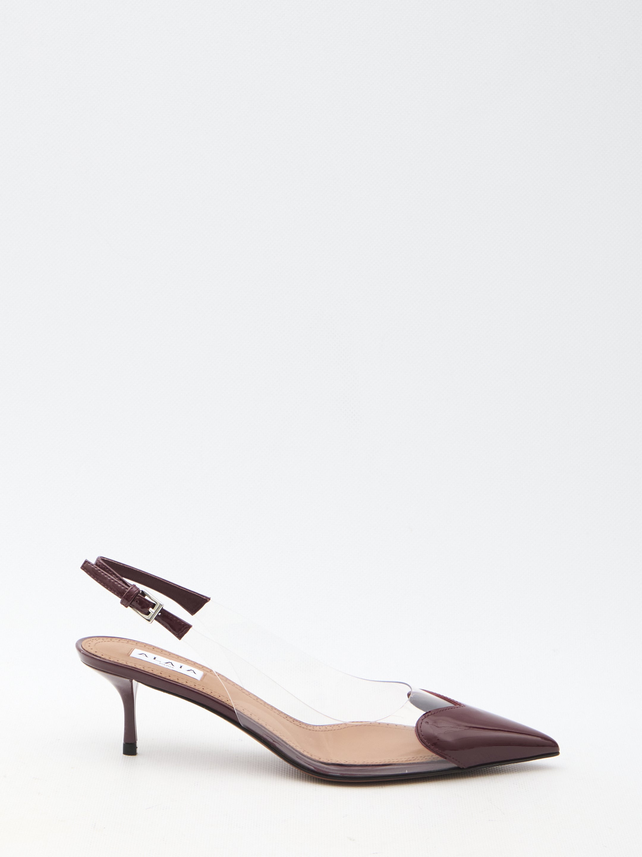 ALAIA Heart Motif Slingback Heels with Buckle Fastening