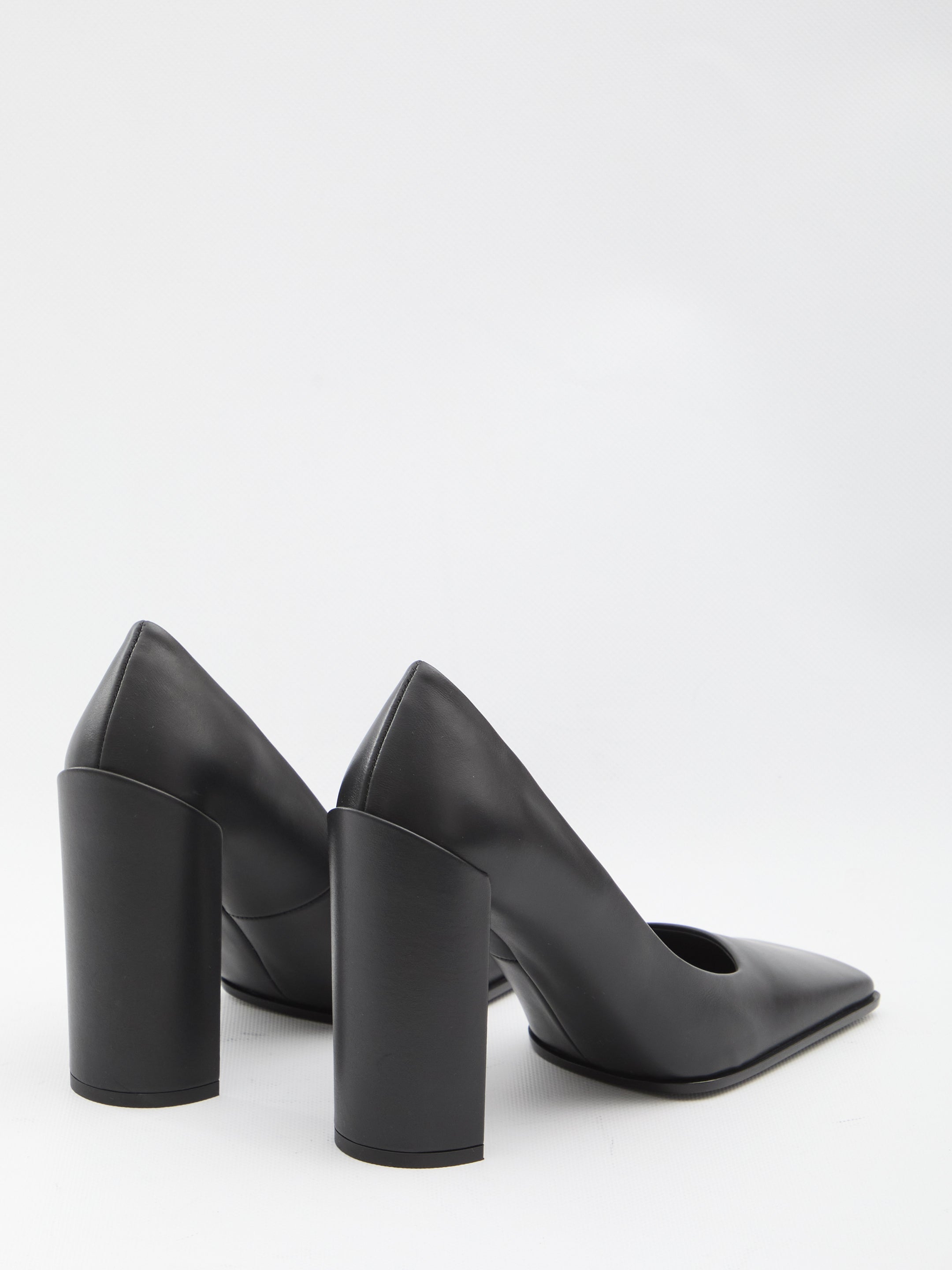 ALAIA Square-Toed Pumps with Block Heel - 9 cm Height