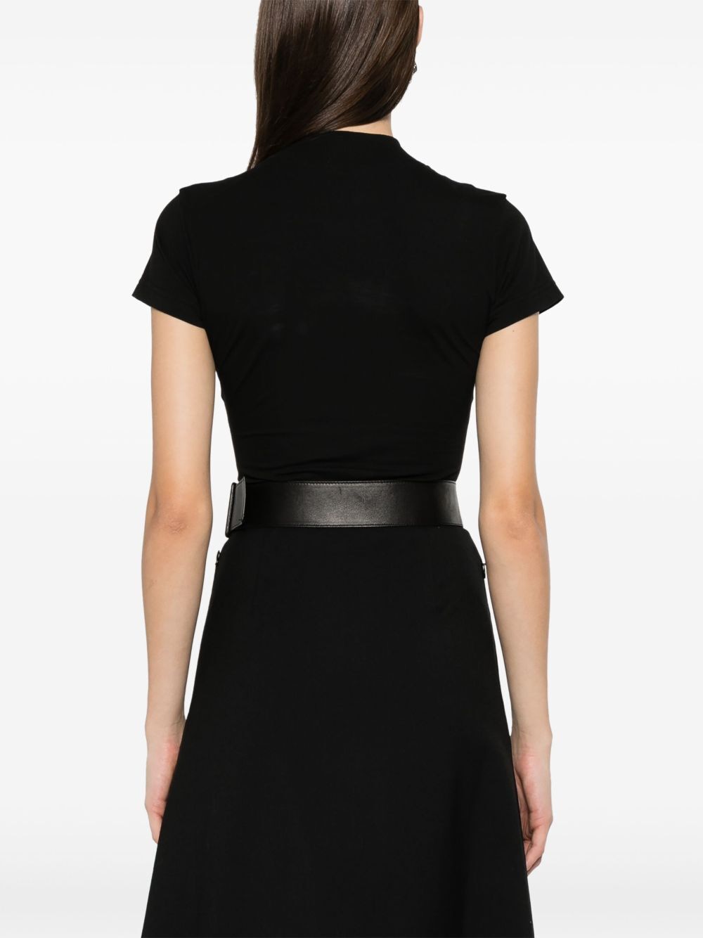 ALAIA Logo-Embroidered Bodysuit T-Shirt