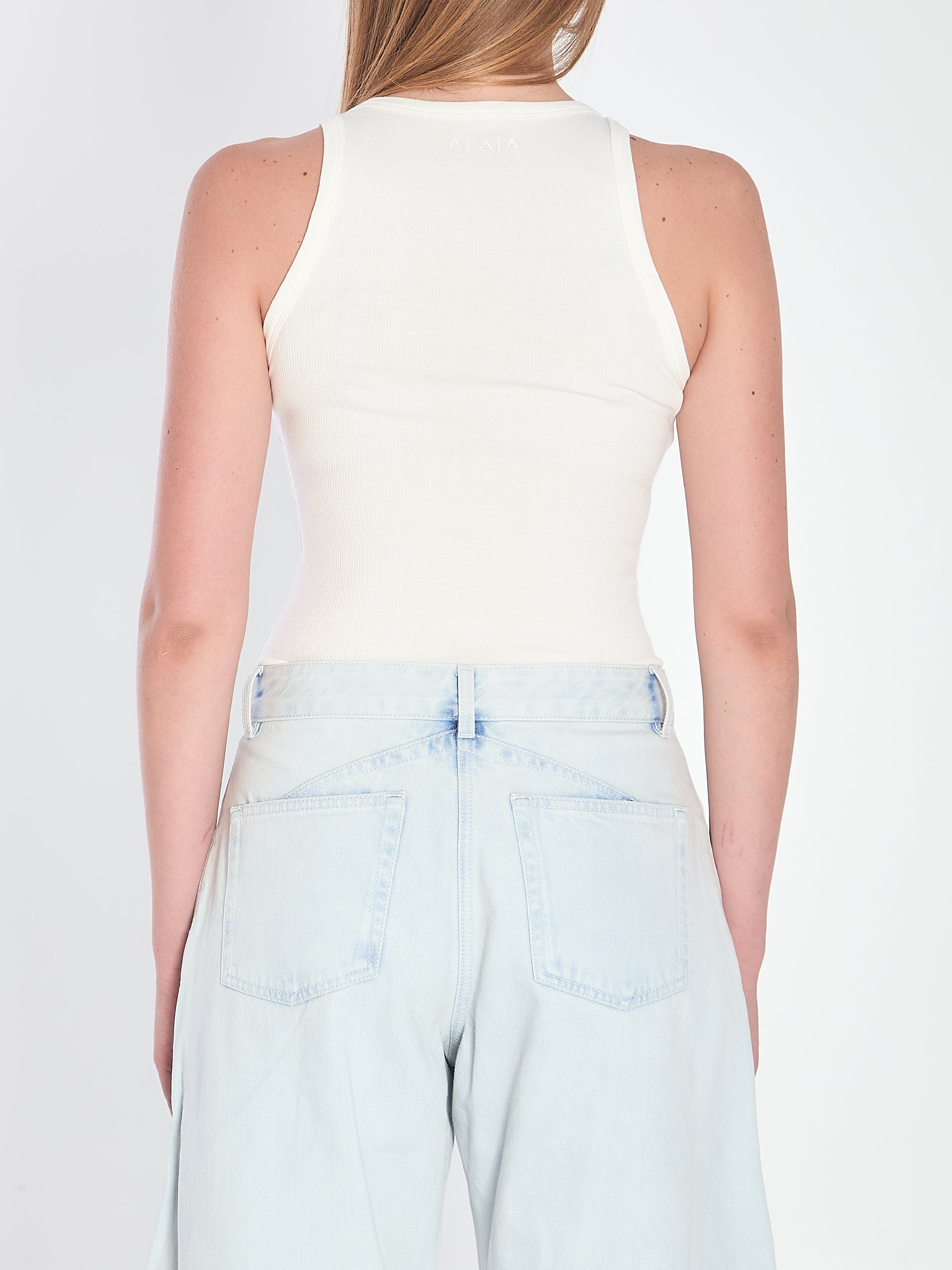 ALAIA Women's Sleeveless Halter Bodysuit - Size FR 38