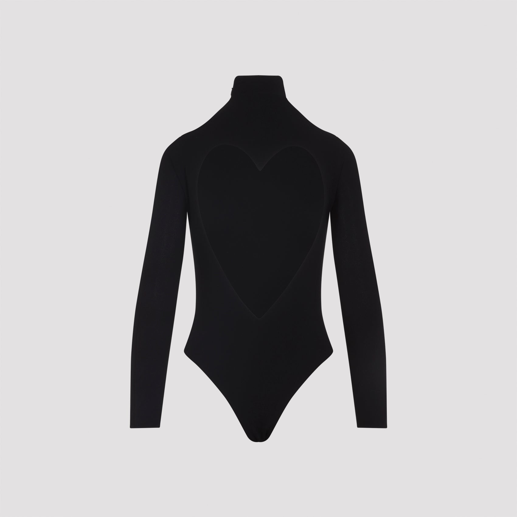 ALAIA Fluid T-Shirt Bodysuit with Heart Cut-Out - Size 38