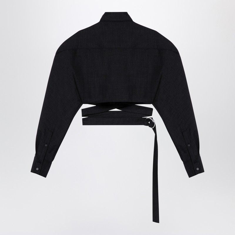 ALAIA Crossover Cotton Shirt for Women - Fall/Winter 2024