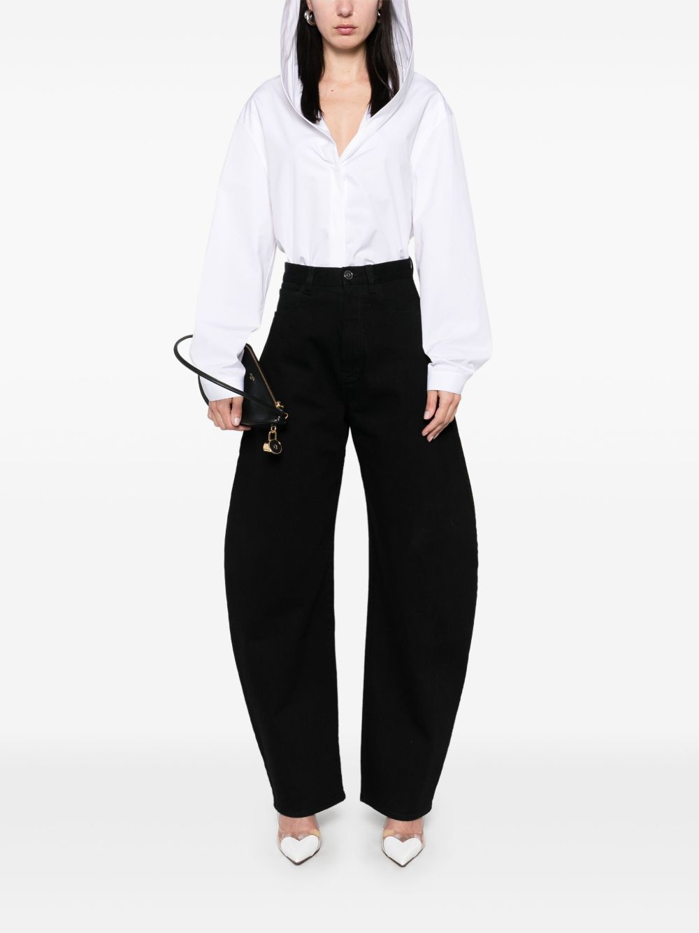 ALAIA Poplin Hooded Shirt for Women - SS25 Collection