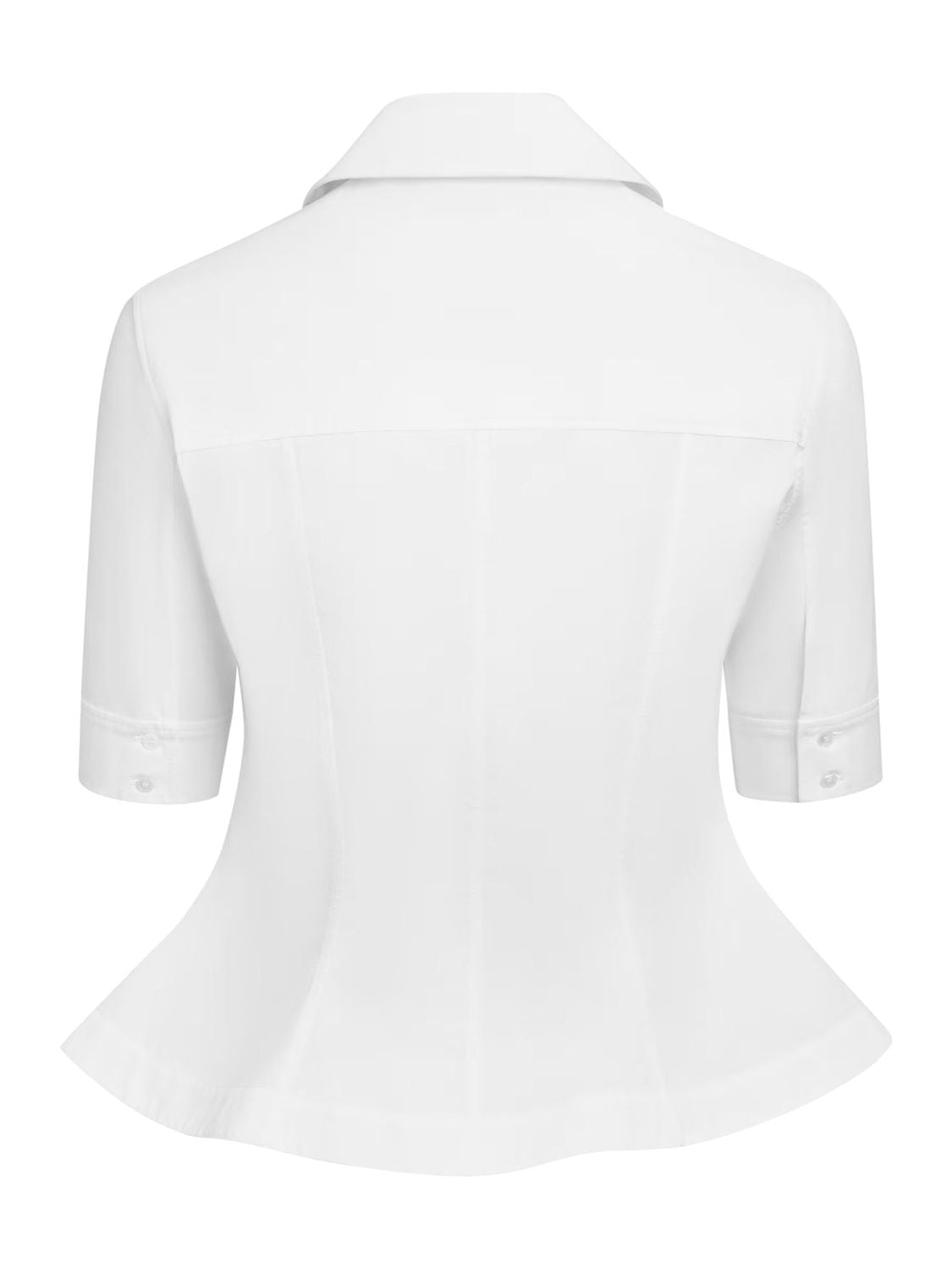 ALAIA Tailored Top with Flared Peplum Hem