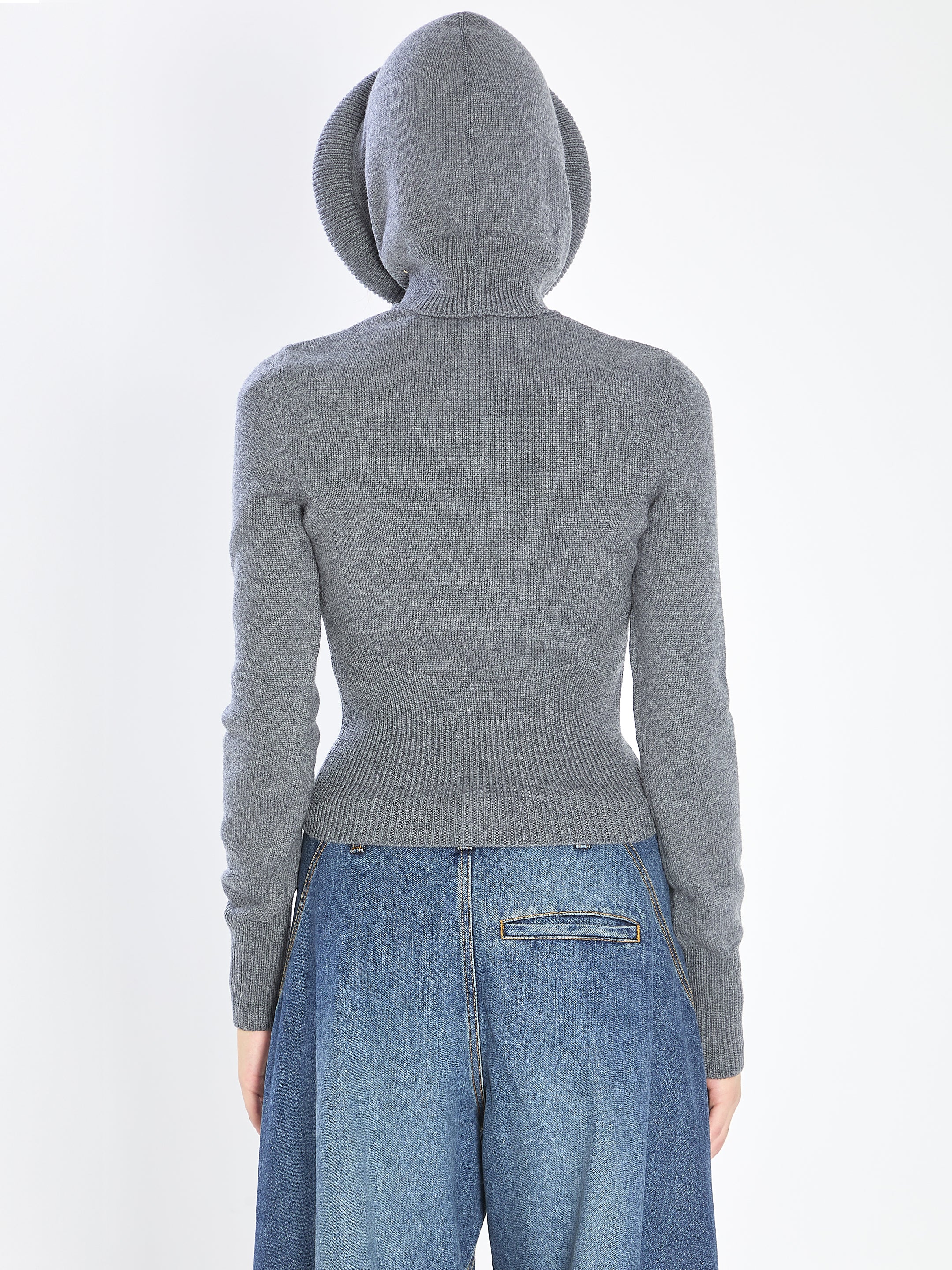 ALAIA Sculptural-Hood Pullover - Women’s Slim Fit Top