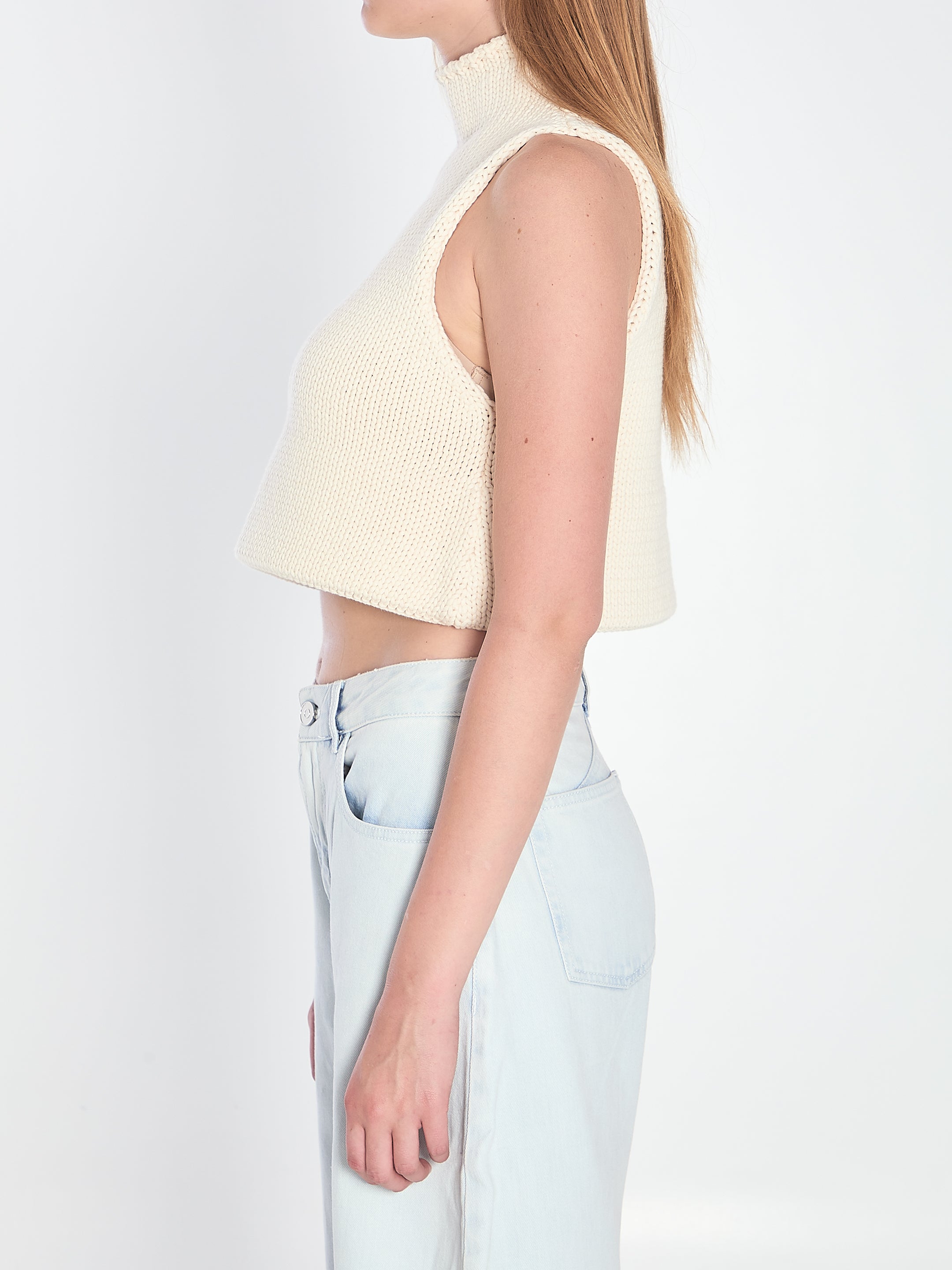 ALAIA Sleeveless Chunky Pullover Top - Size 36