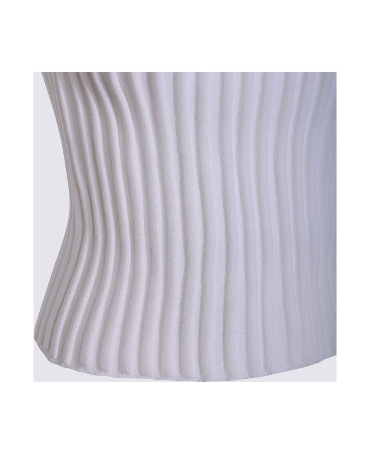 ALAIA Ribbed Knit Curled Trimmed Halter Top - Women's Mini