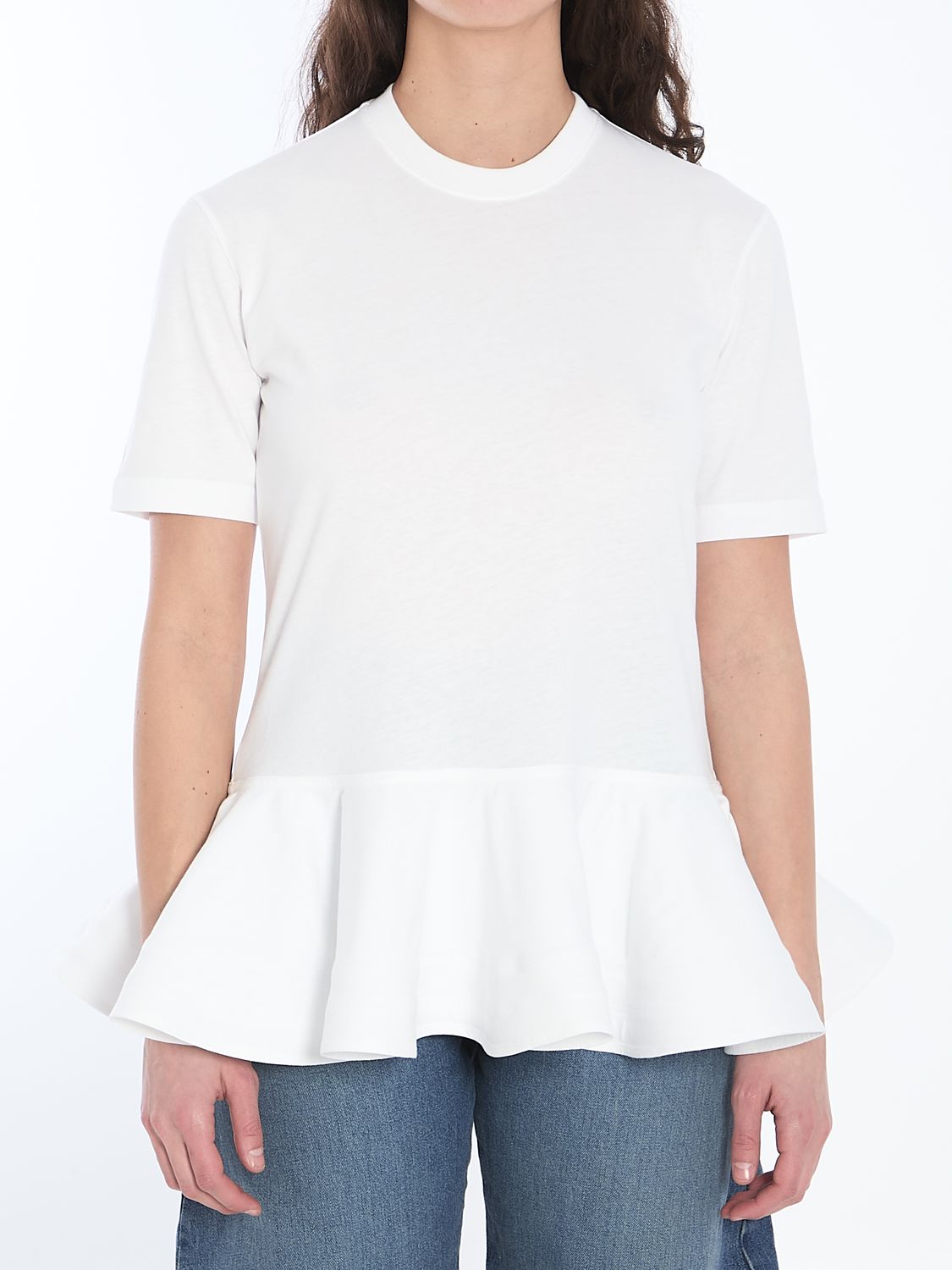 ALAIA Peplum Cut Crew-Neck T-Shirt - Size 36