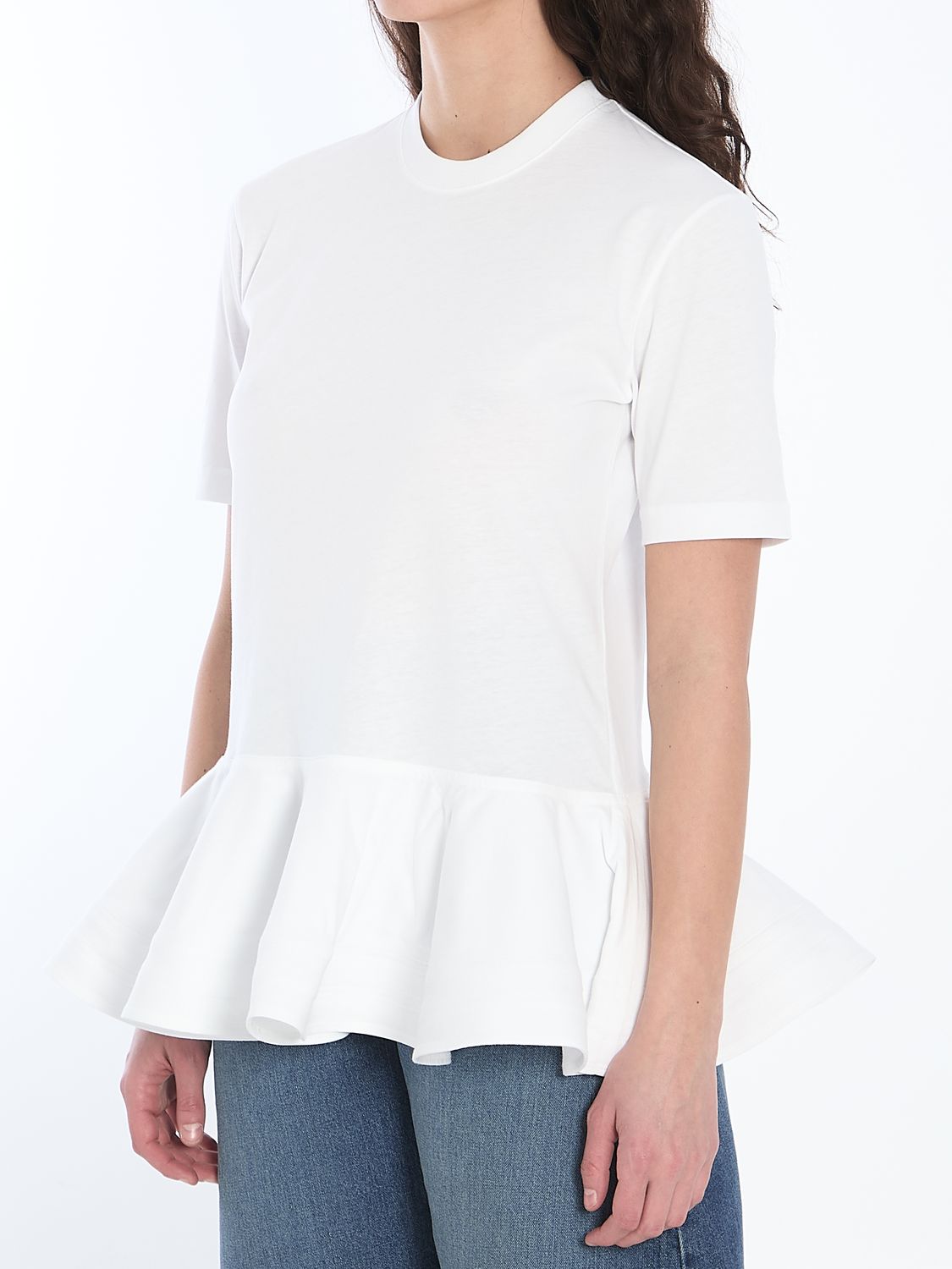 ALAIA Peplum Cut Crew-Neck T-Shirt - Size 36