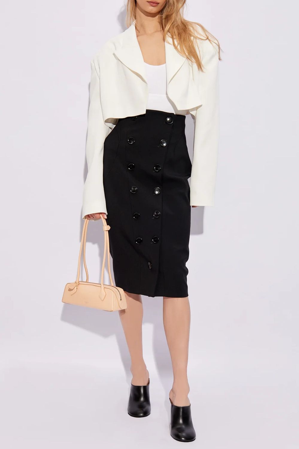 ALAIA High Waist Midi Tube Skirt