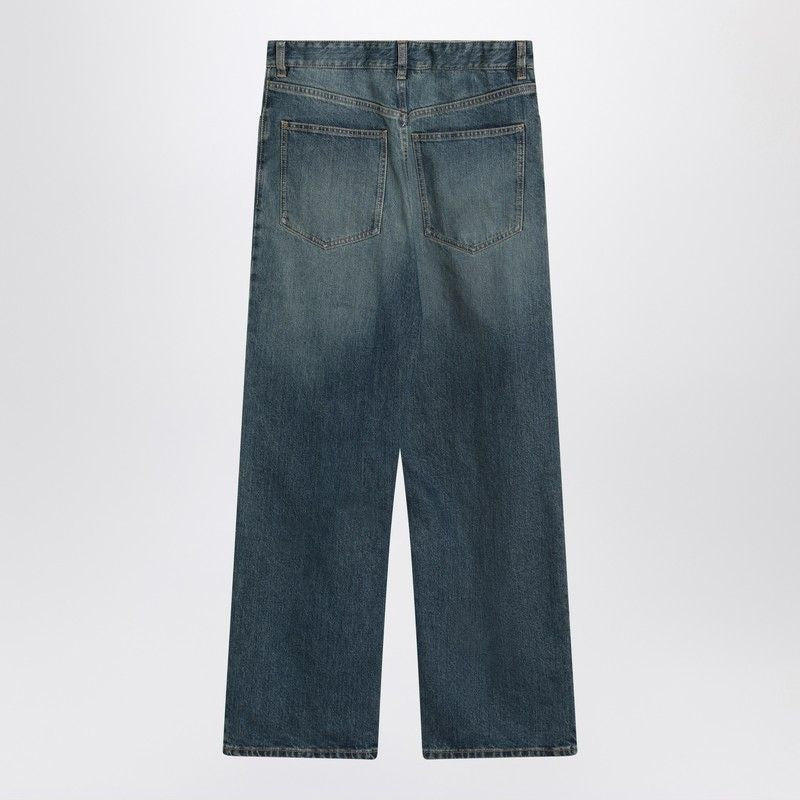 ALAIA Wide Denim Jeans with Knit Band