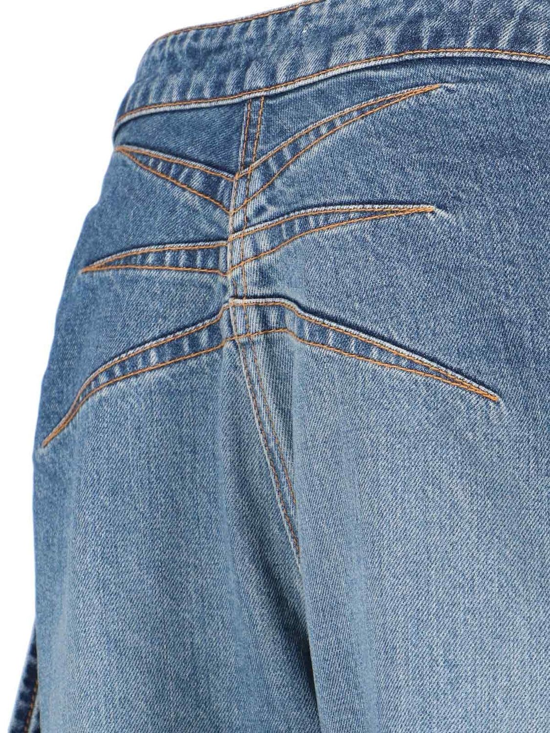 ALAIA Rounded High-Waisted Jeans for Women