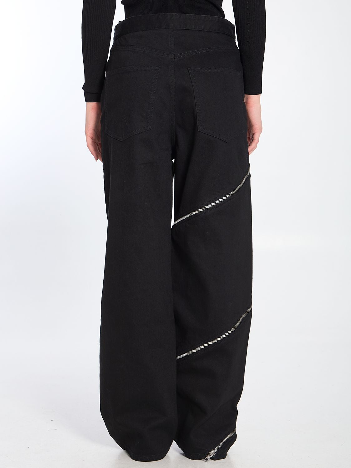 ALAIA Spiral-Zipper Jeans (Size 36)