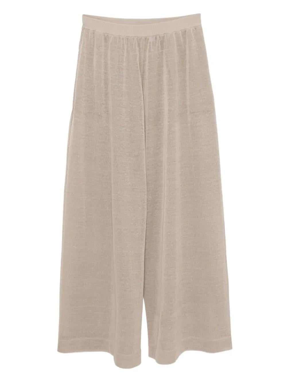 ALAIA Wide Leg Knit Trousers for Women