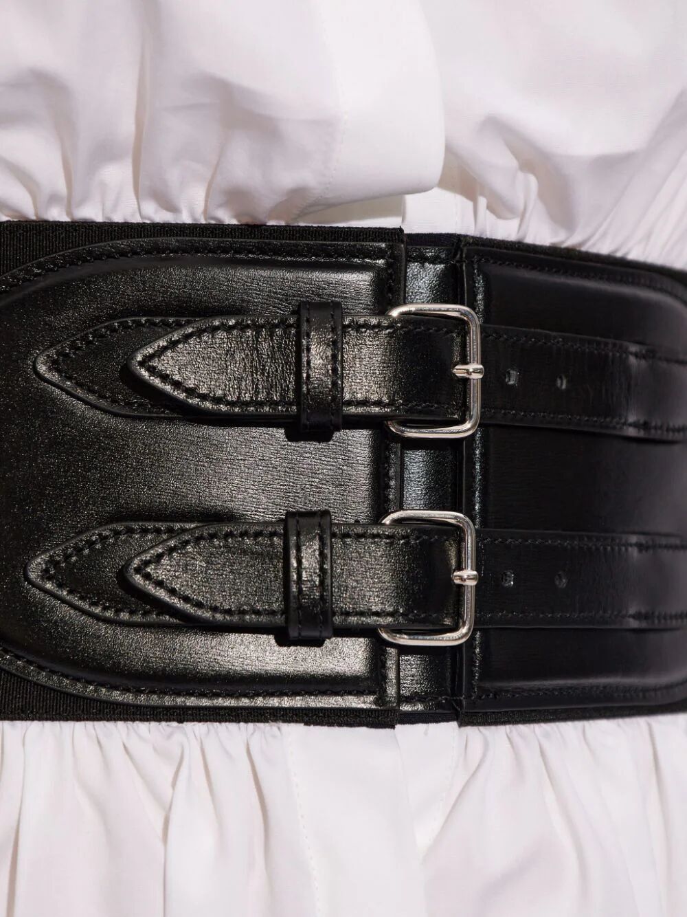 ALAIA Cotton Popeline Chemisier Dress with Belt