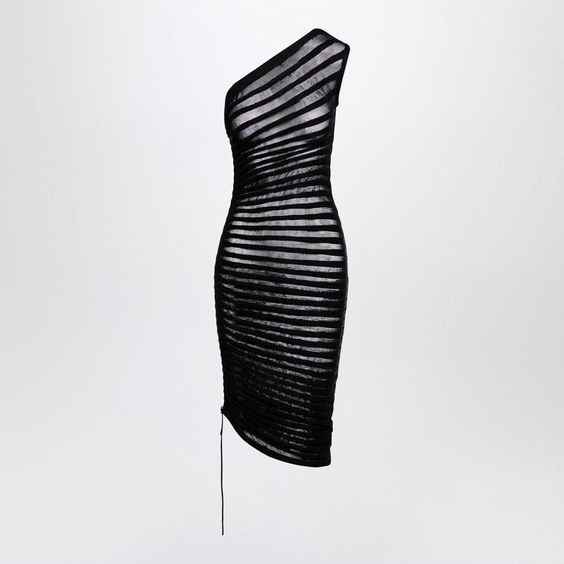 ALAIA Asymmetrical Skeleton Mini Dress