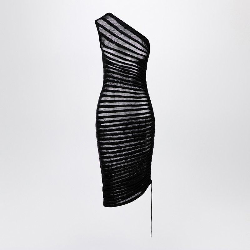 ALAIA Asymmetrical Skeleton Mini Dress