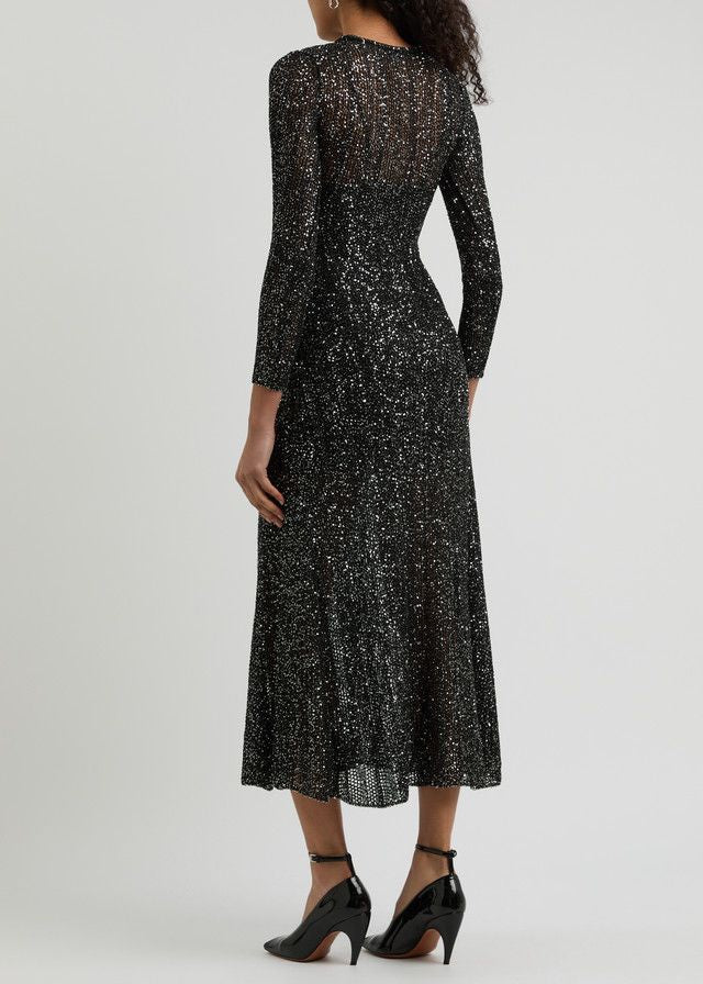 ALAIA Long Sequin Dress