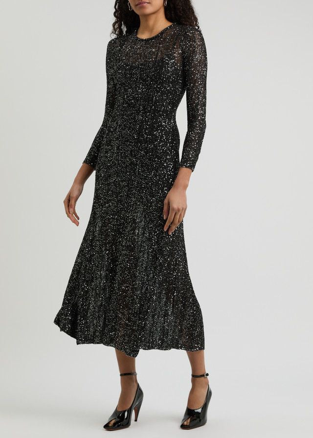 ALAIA Long Sequin Dress