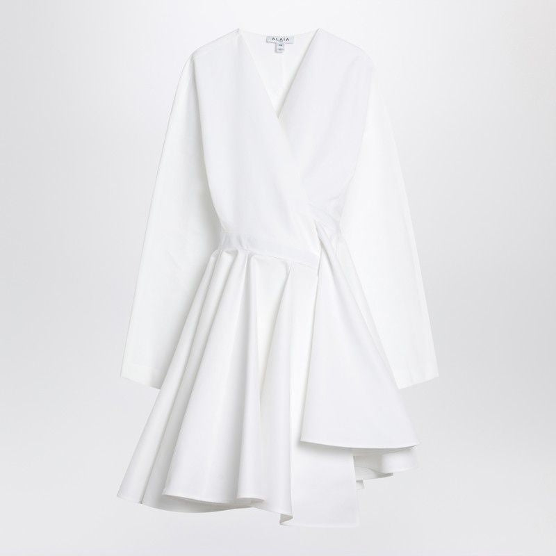 ALAIA Asymmetrical Mini Cotton Dress for Spring/Summer 2025