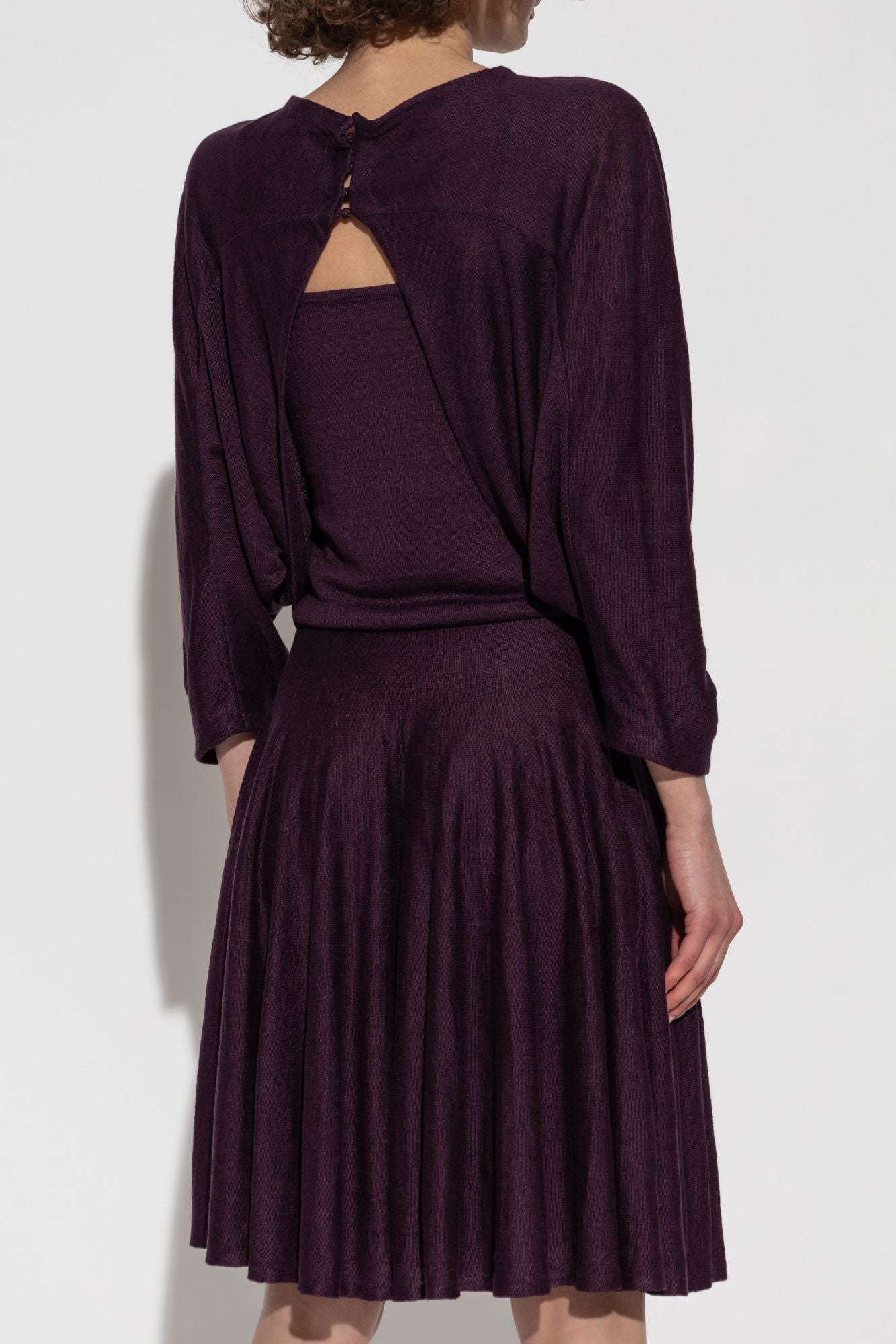 ALAIA Layered Dress with Draped Skirt - Women's Mini Fashion Staple