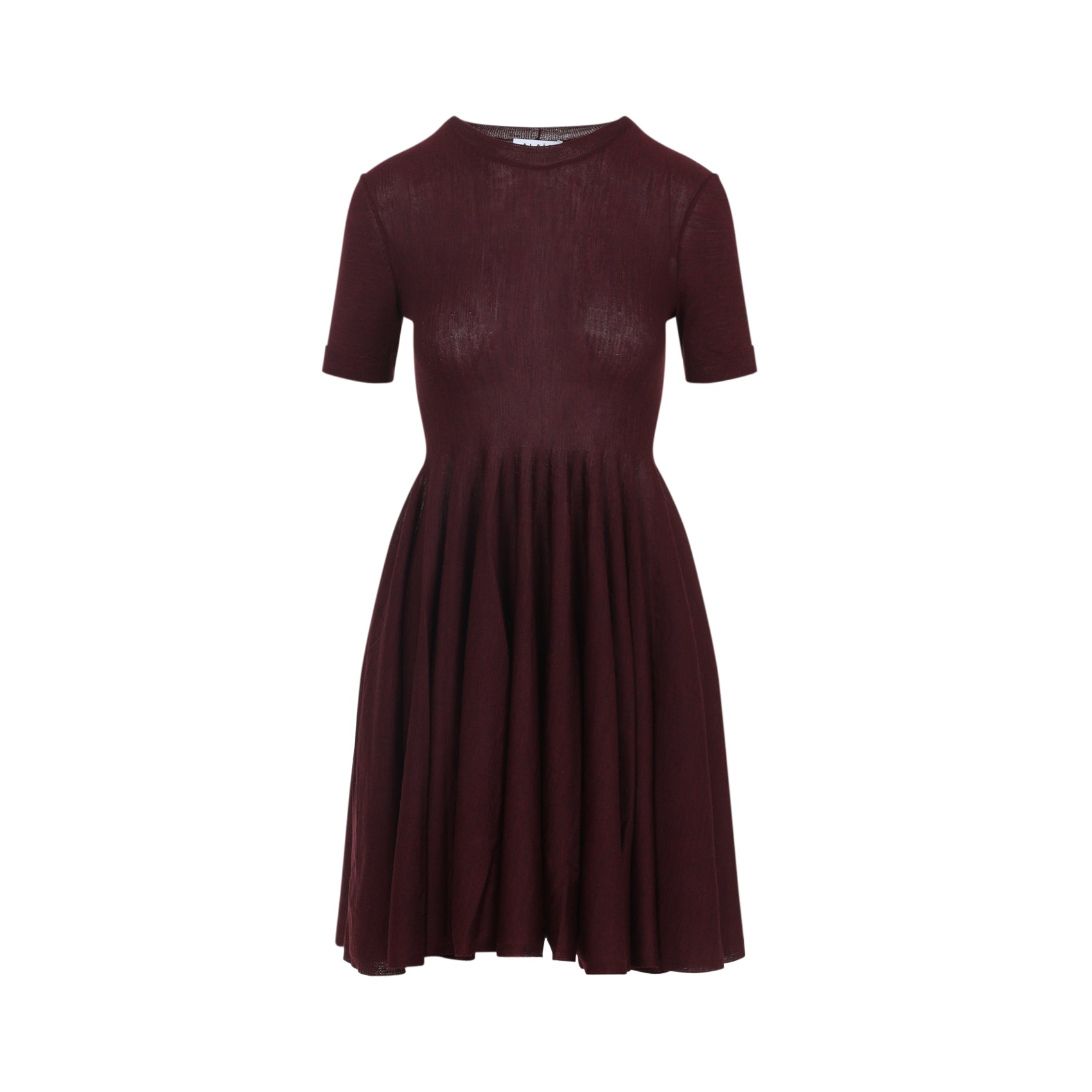 ALAIA Short Sleeve Flared Mini Dress