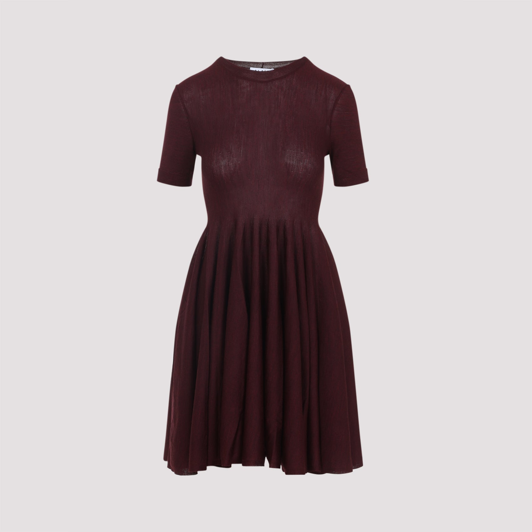 ALAIA Short Sleeve Flared Mini Dress