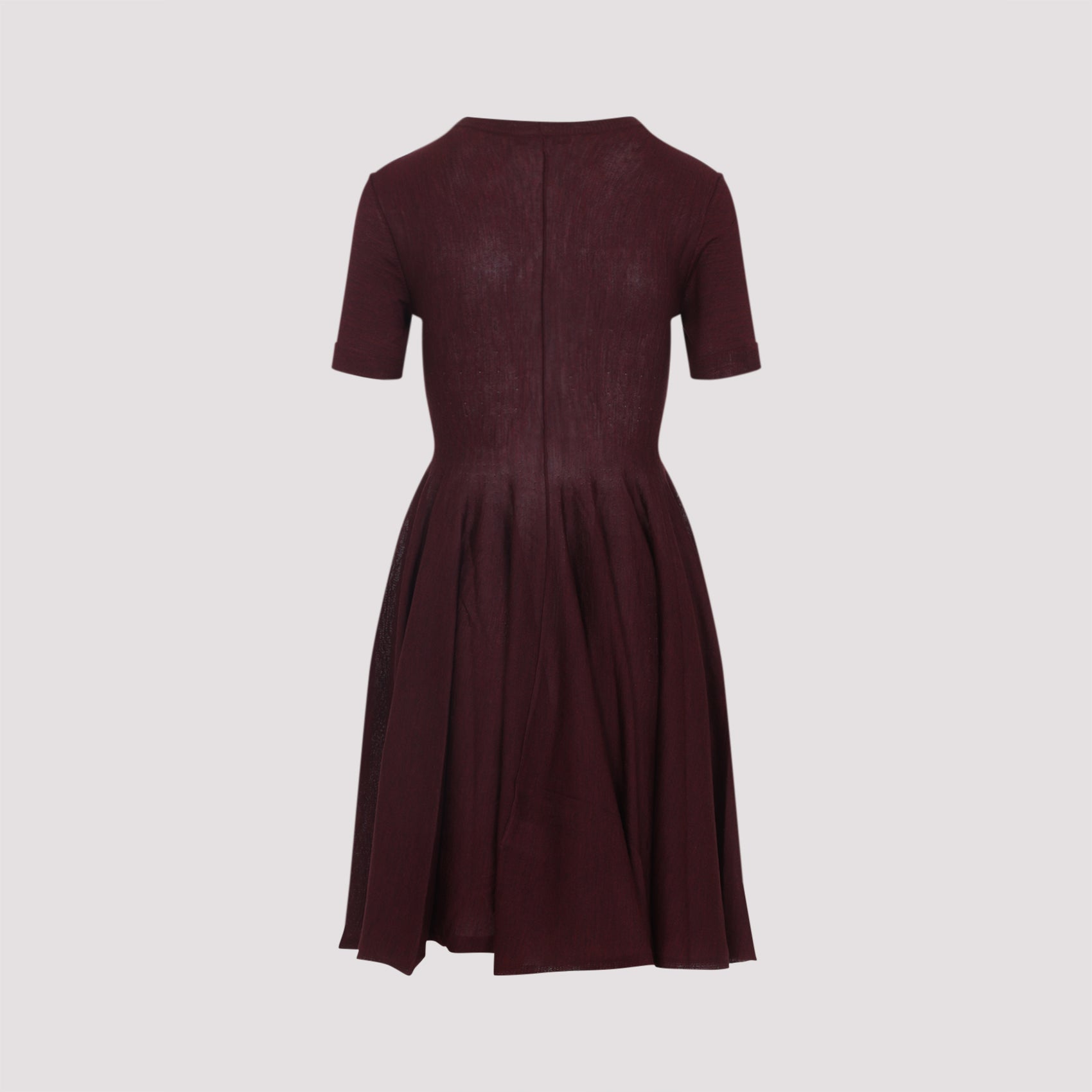 ALAIA Short Sleeve Flared Mini Dress