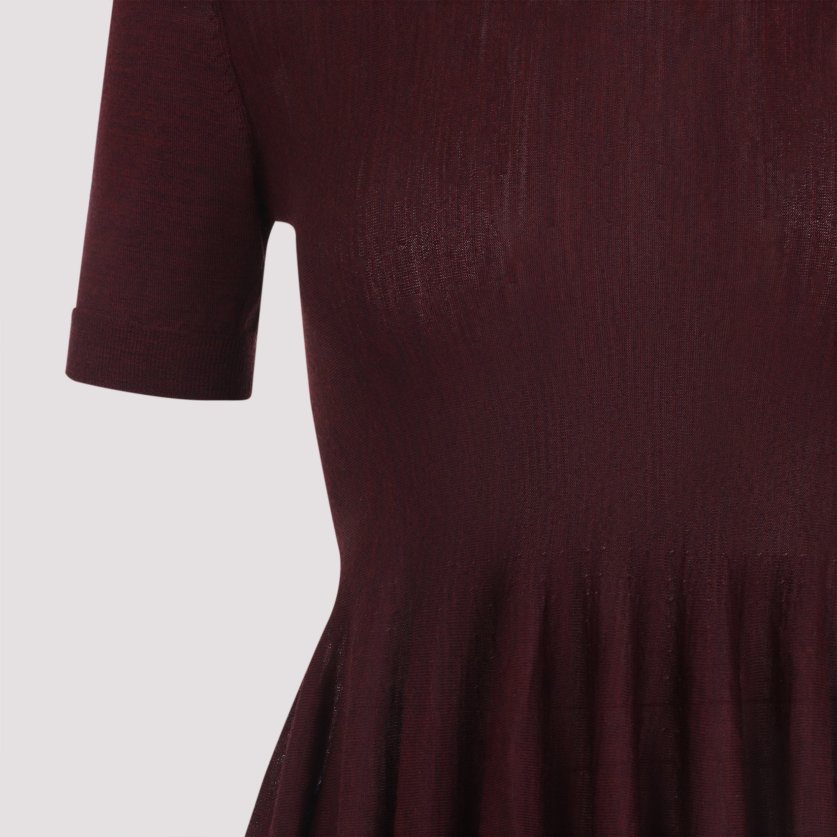 ALAIA Short Sleeve Flared Mini Dress