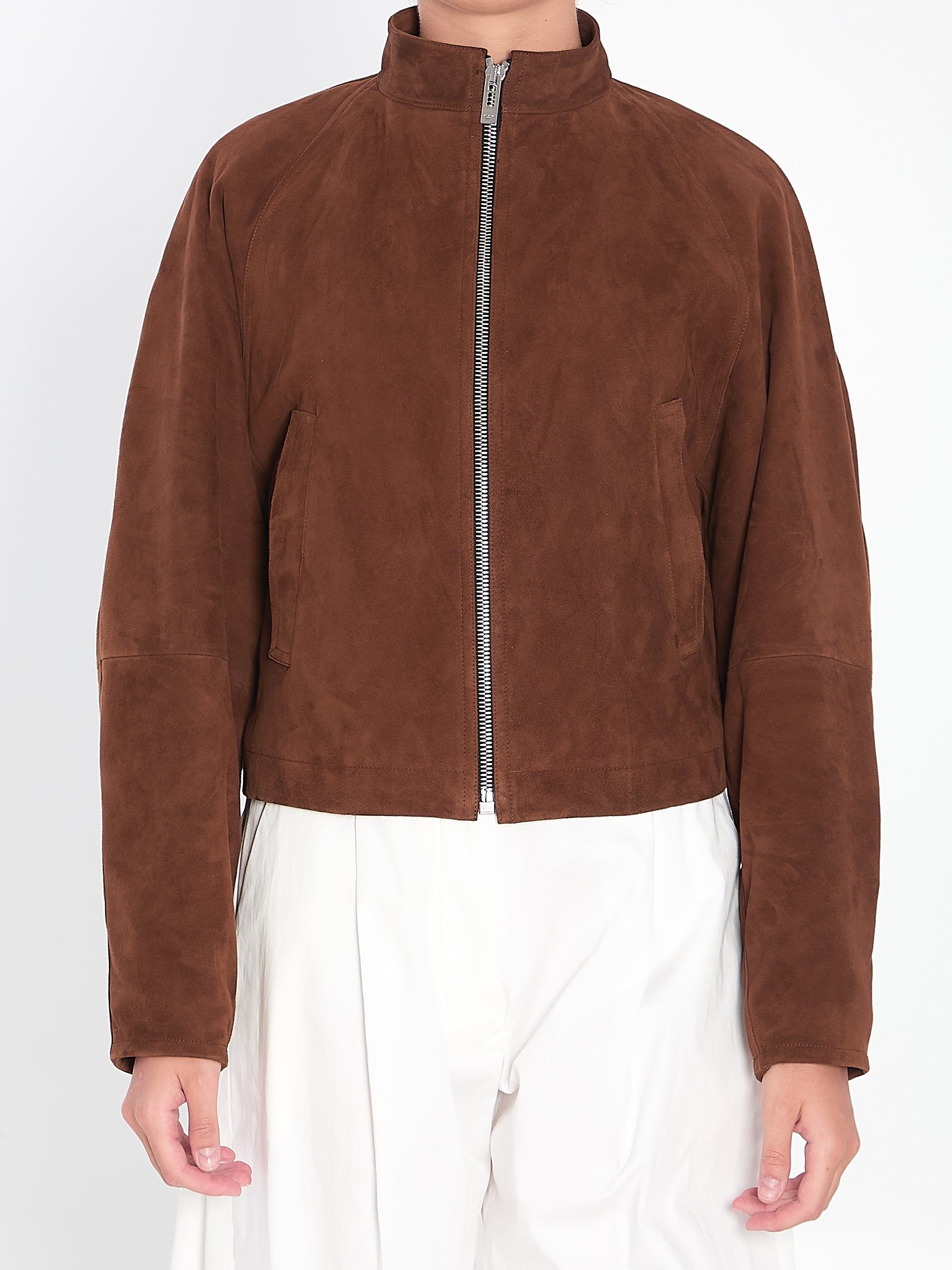 ALAIA Suede Bomber Jacket
