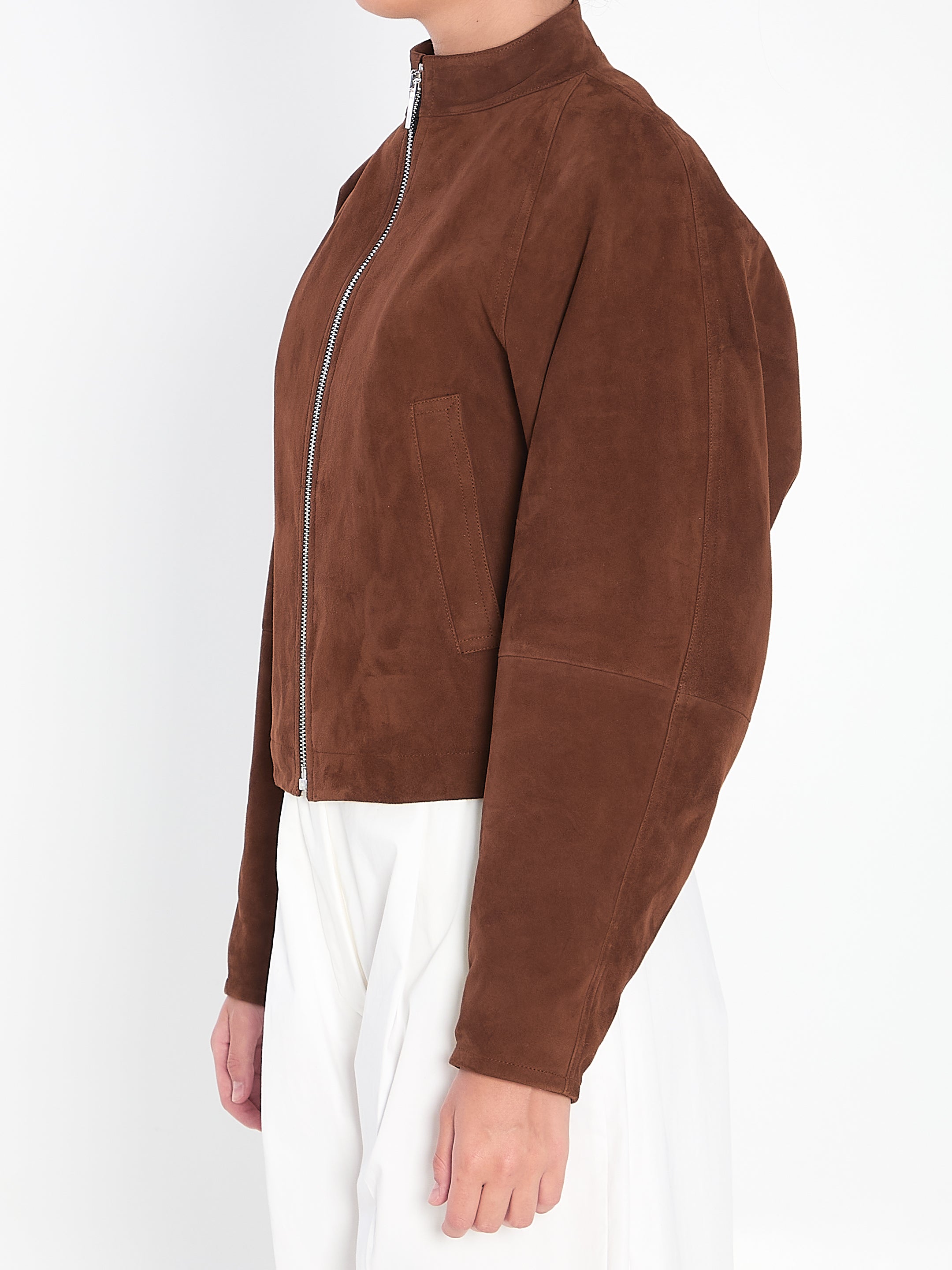 ALAIA Suede Bomber Jacket
