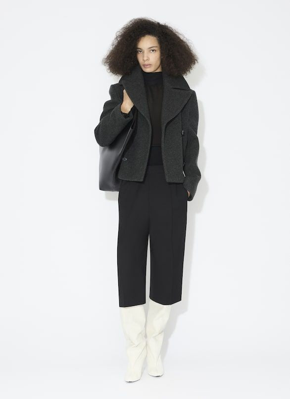 ALAIA Classic Double-Breasted Merino Wool Caban Jacket