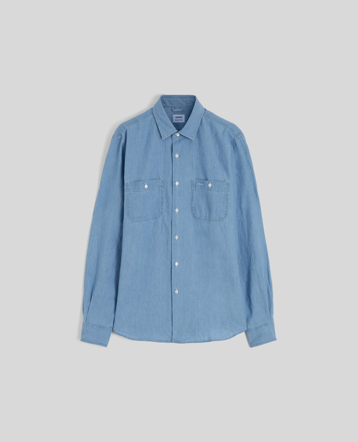 ASPESI Slim Fit Mini Denim Shirt for Men