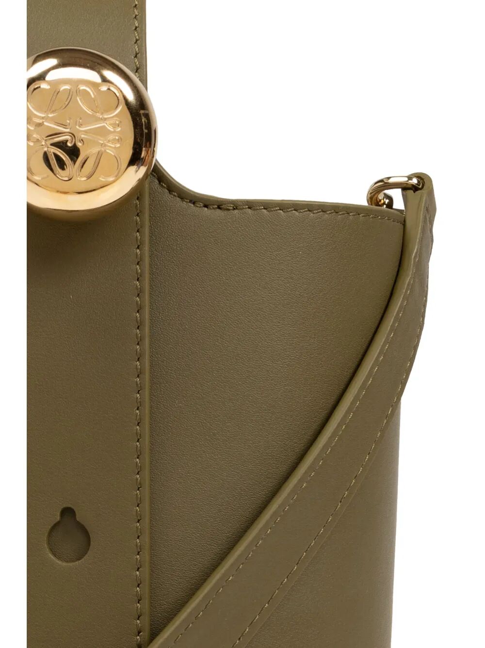 LOEWE Smooth Leather Mini Pebble Bucket Handbag