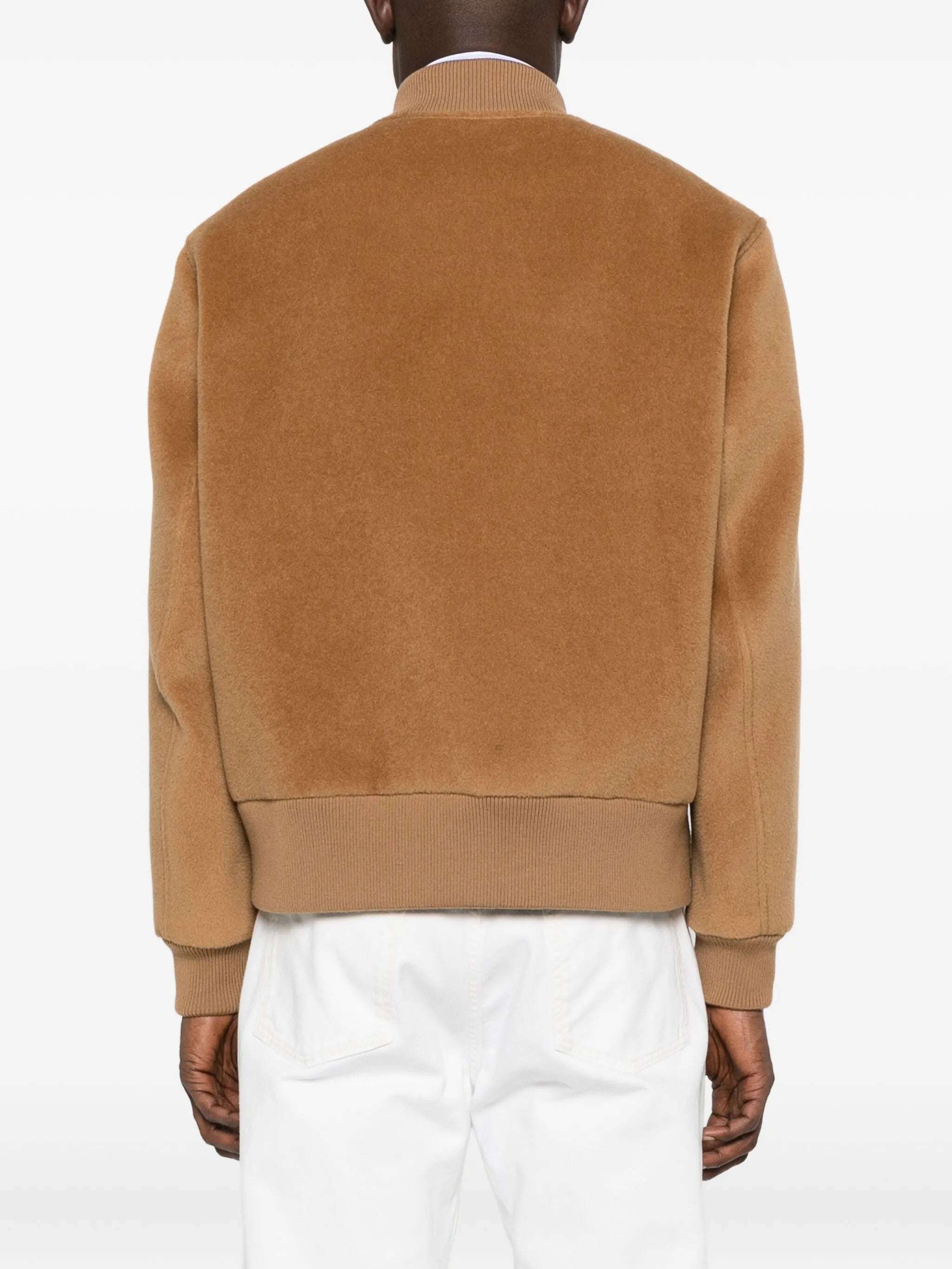 LARDINI Men's Wool Jacket with Ribbed Details