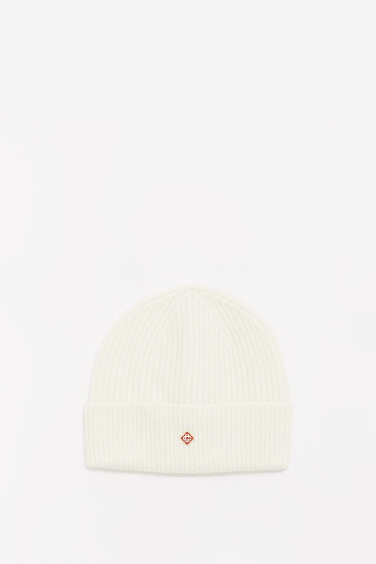 CASABLANCA Wool Beanie with Metal Logo Cuff