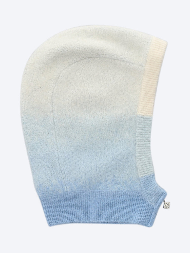 CASABLANCA Gradient Fluffy Balaclava with Zipper Closure