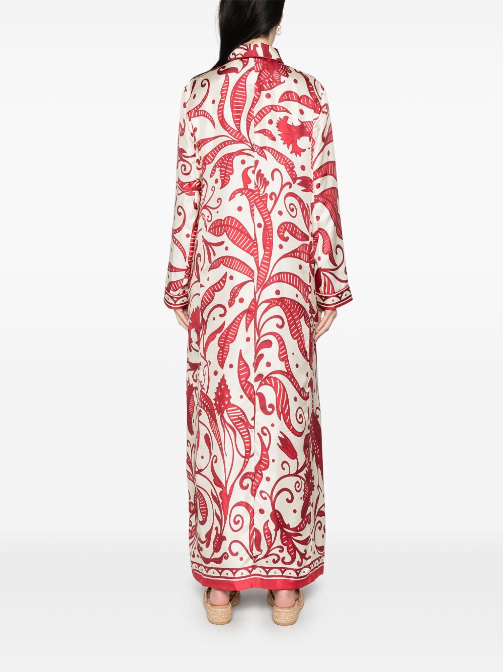 F.R.S FOR RESTLESS SLEEPERS Printed Silk Long Shirtdress for Women
