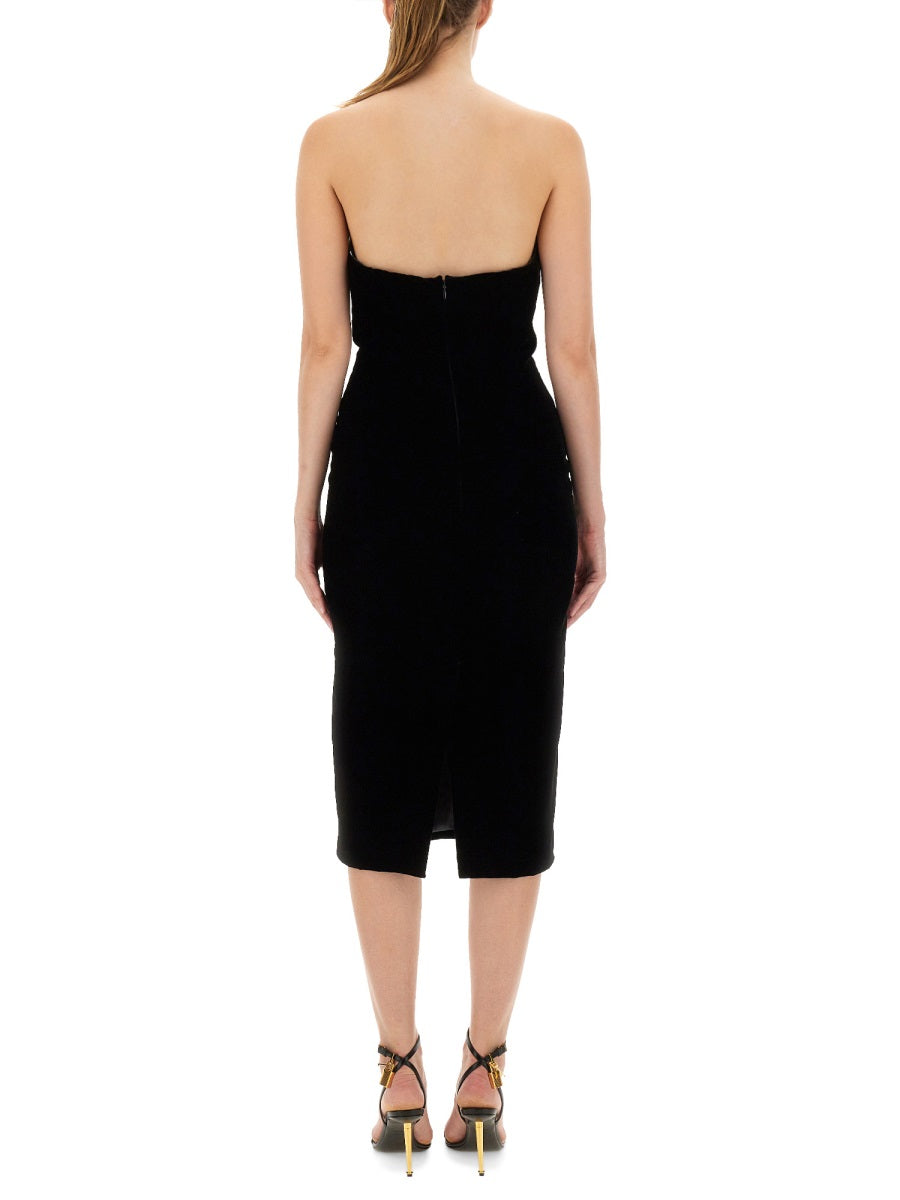 TOM FORD Elegant Velvet Cocktail Dress - Fitted Cut