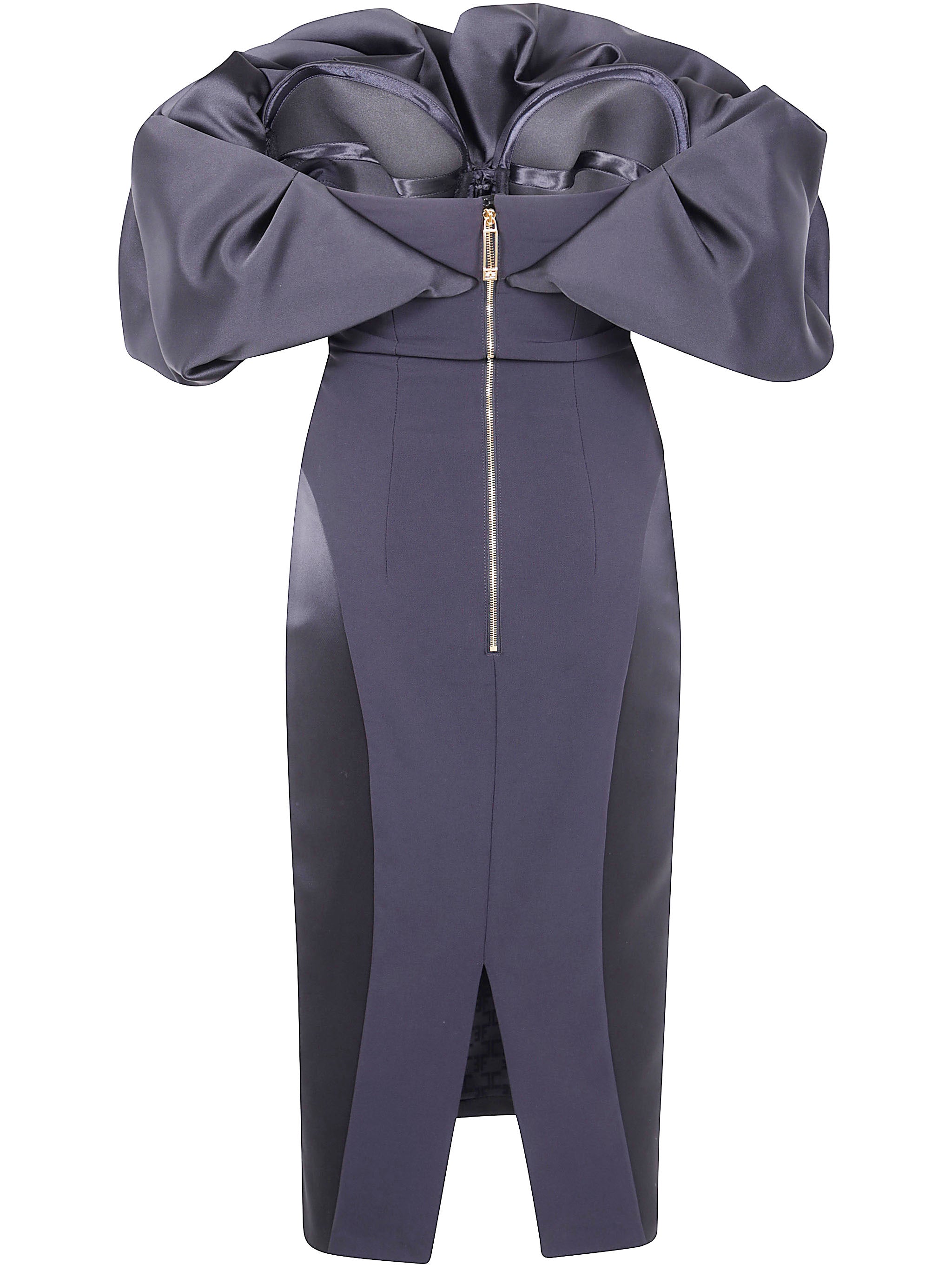 ELISABETTA FRANCHI Satin Mini Dress with Straps