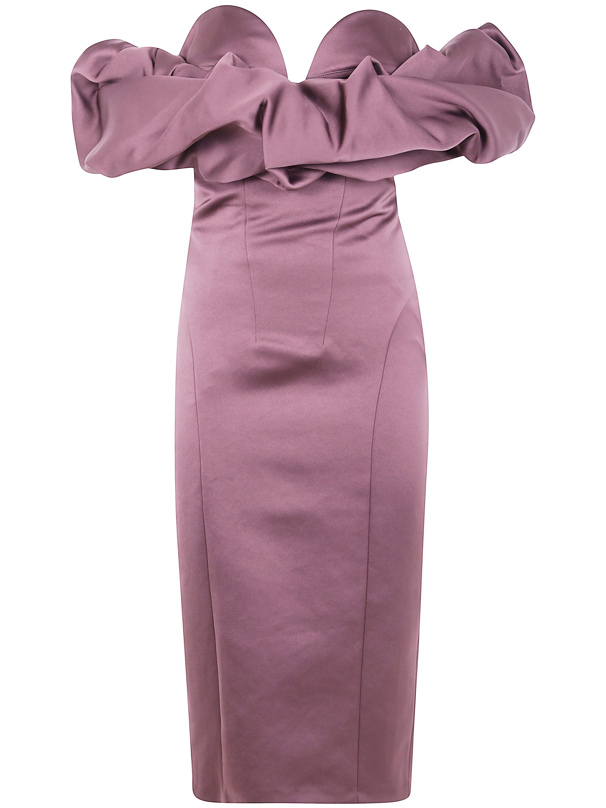 ELISABETTA FRANCHI Satin Mini Dress with Straps