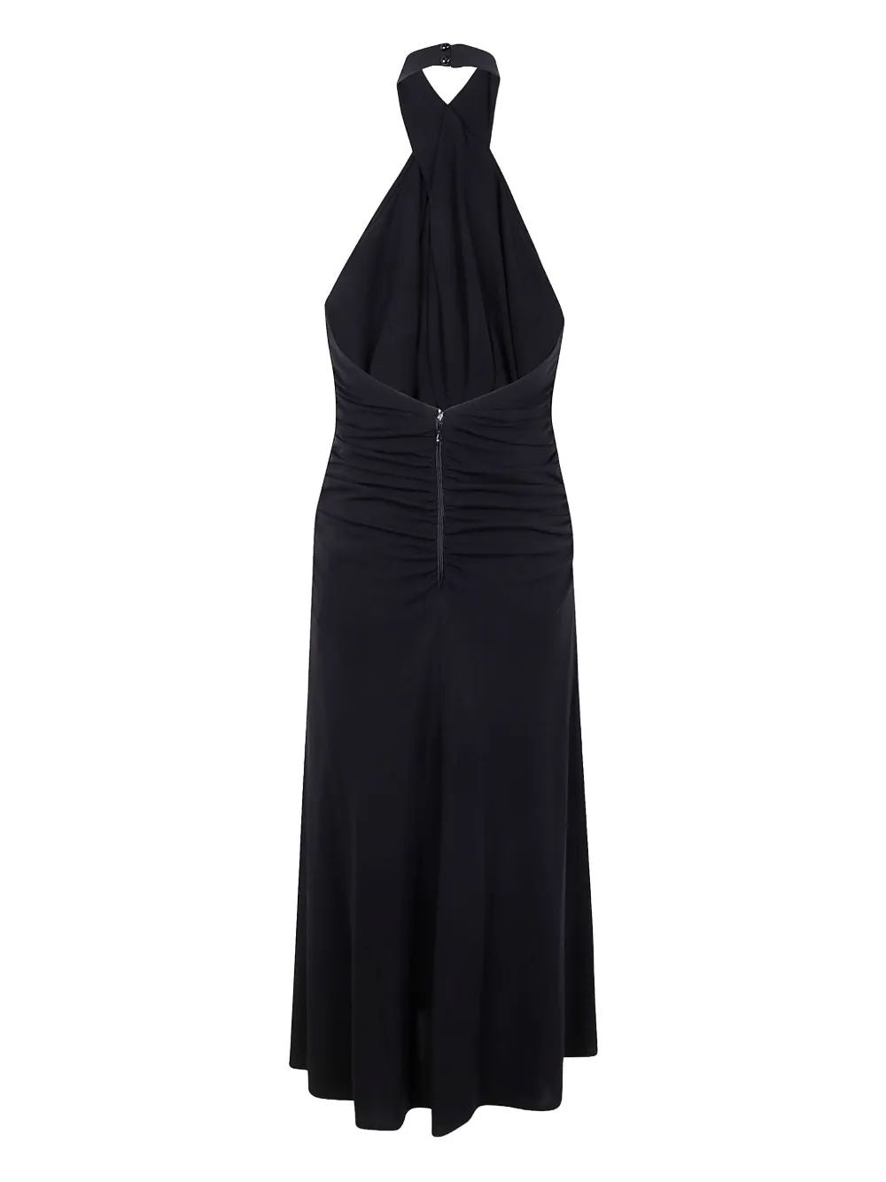 ELISABETTA FRANCHI Elegant Long Dress with Statement Neckline