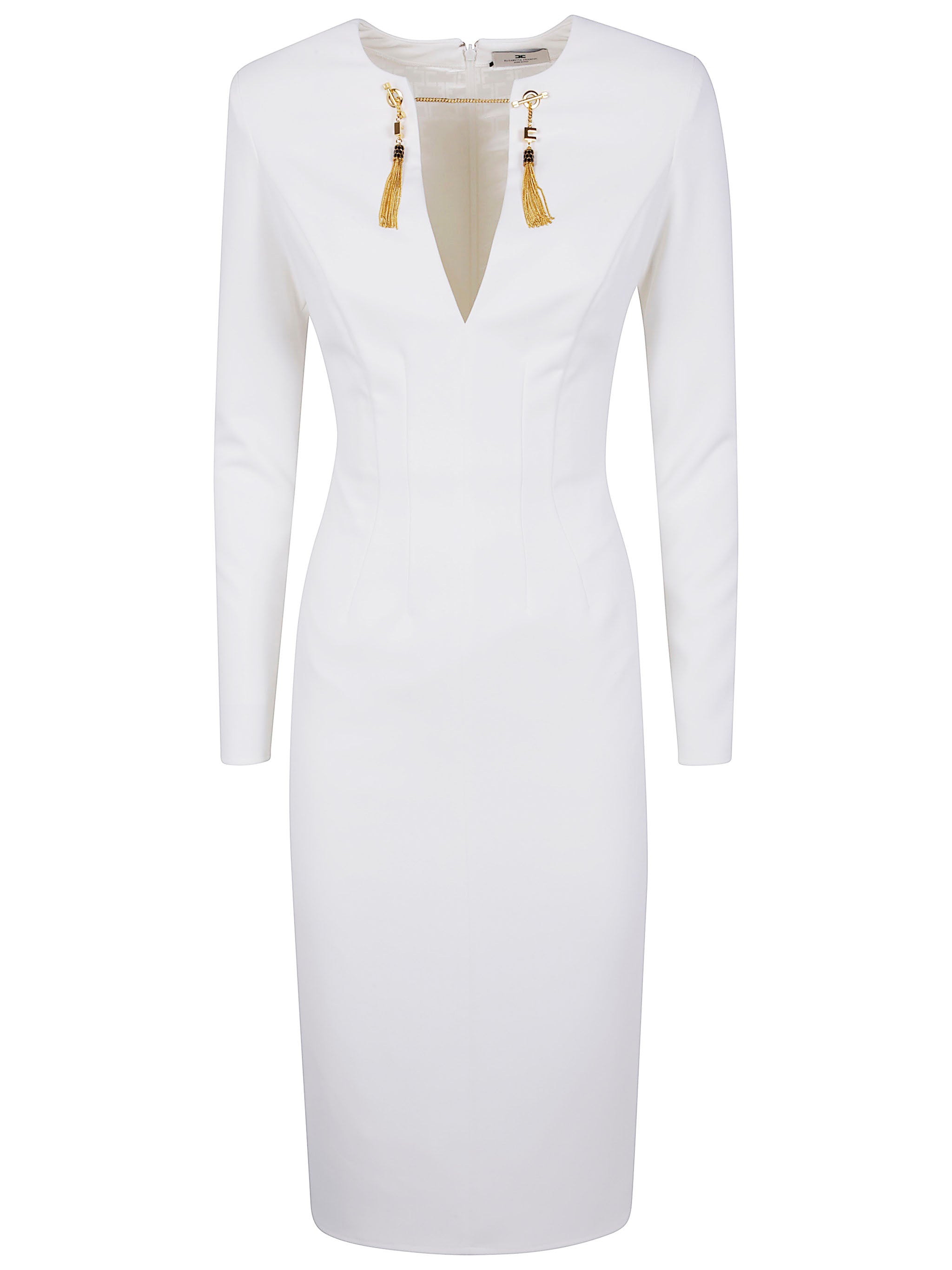 ELISABETTA FRANCHI Elegant Midi Fit Dress