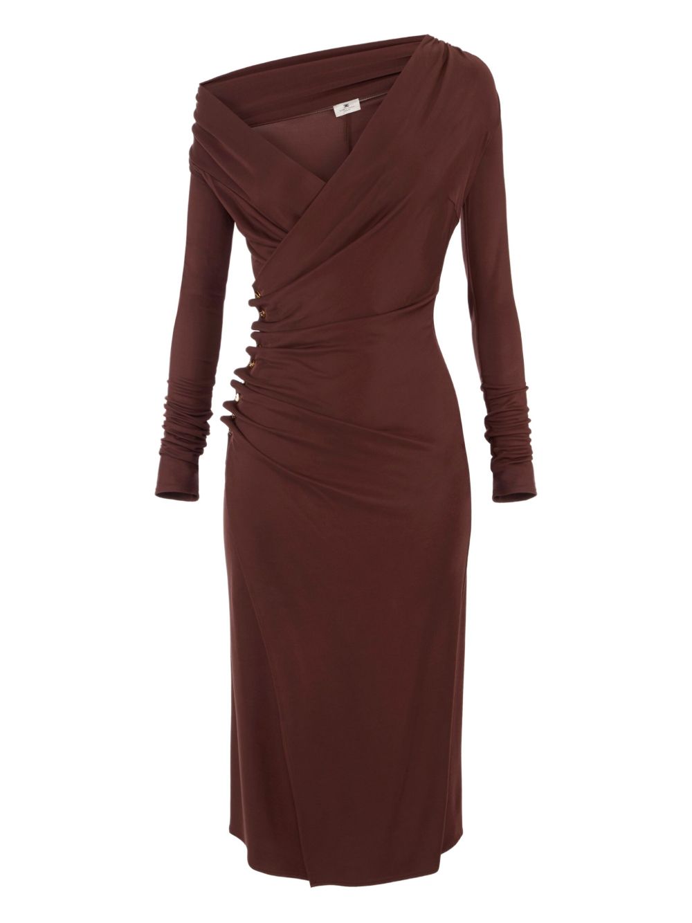 ELISABETTA FRANCHI Midi Dress with Draped Design