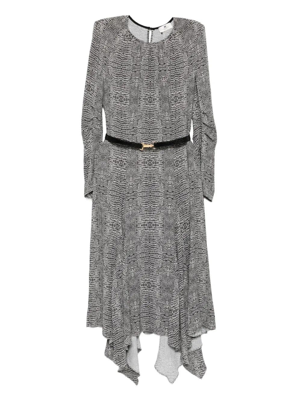 ELISABETTA FRANCHI Printed Georgette Dress - Women's Mini Style - Fall/Winter 2025