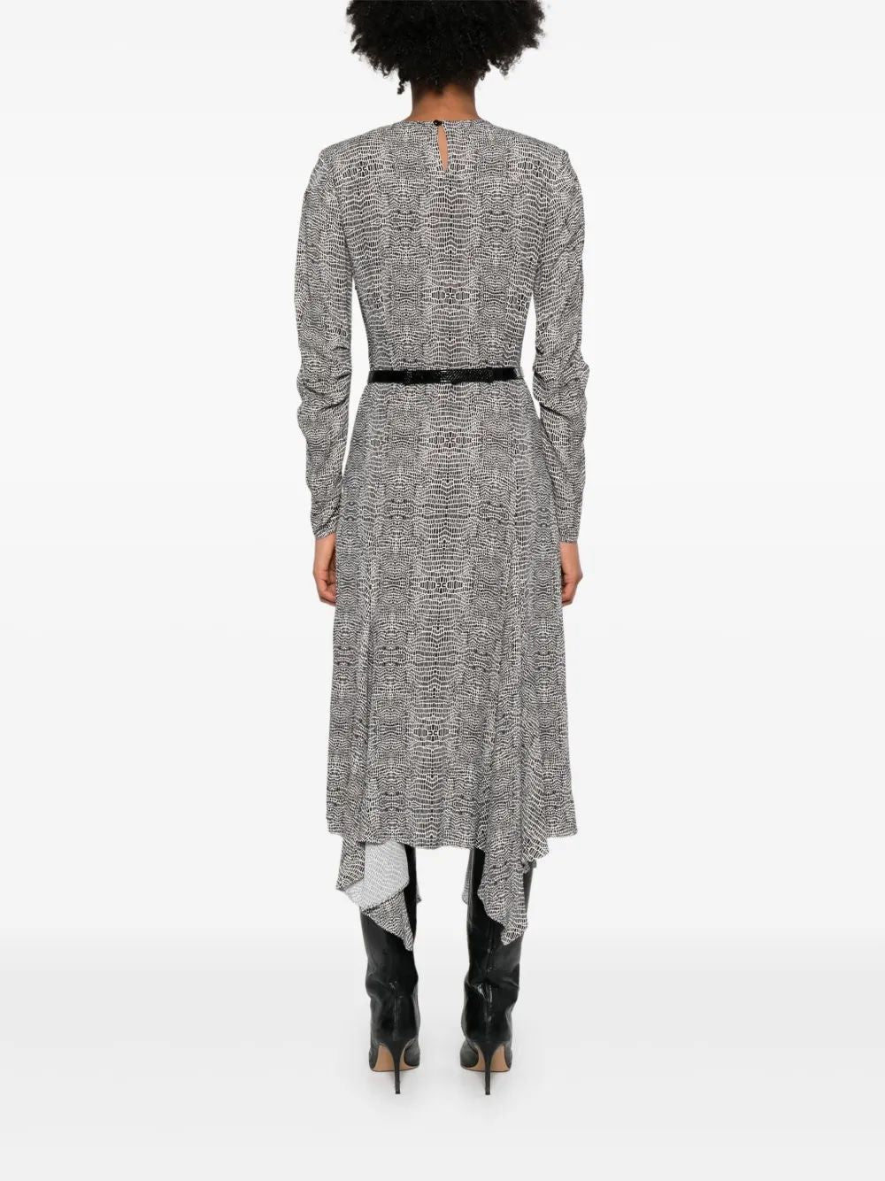 ELISABETTA FRANCHI Printed Georgette Dress - Women's Mini Style - Fall/Winter 2025